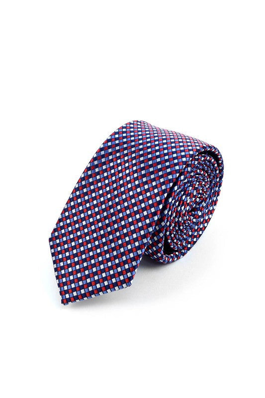 Diamond Woven Tie in Burgundy Burgundy Burgundy  tie Selini- Tilden Co.