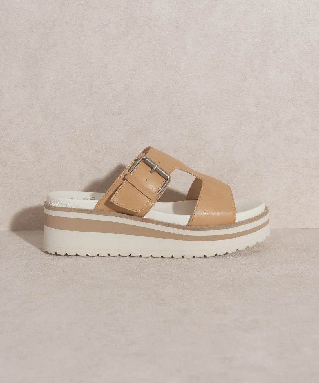 The Ellie Tan | Staple Platform Sandal    Sandals Oasis Society- Tilden Co.