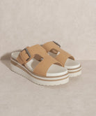The Ellie Tan | Staple Platform Sandal    Sandals Oasis Society- Tilden Co.