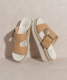 The Ellie Tan | Staple Platform Sandal    Sandals Oasis Society- Tilden Co.