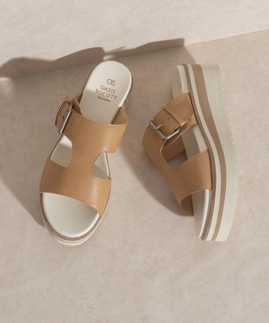 The Ellie Tan | Staple Platform Sandal    Sandals Oasis Society- Tilden Co.