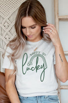 Happy Go Lucky Graphic Tee - Final Sale    Graphic T-Shirt Honey Tee Apparel- Tilden Co.