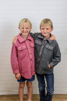 Kids Sherpa Jacket in Grey- Final Sale    Coats & Jackets 12 PM by Mon Ami- Tilden Co.