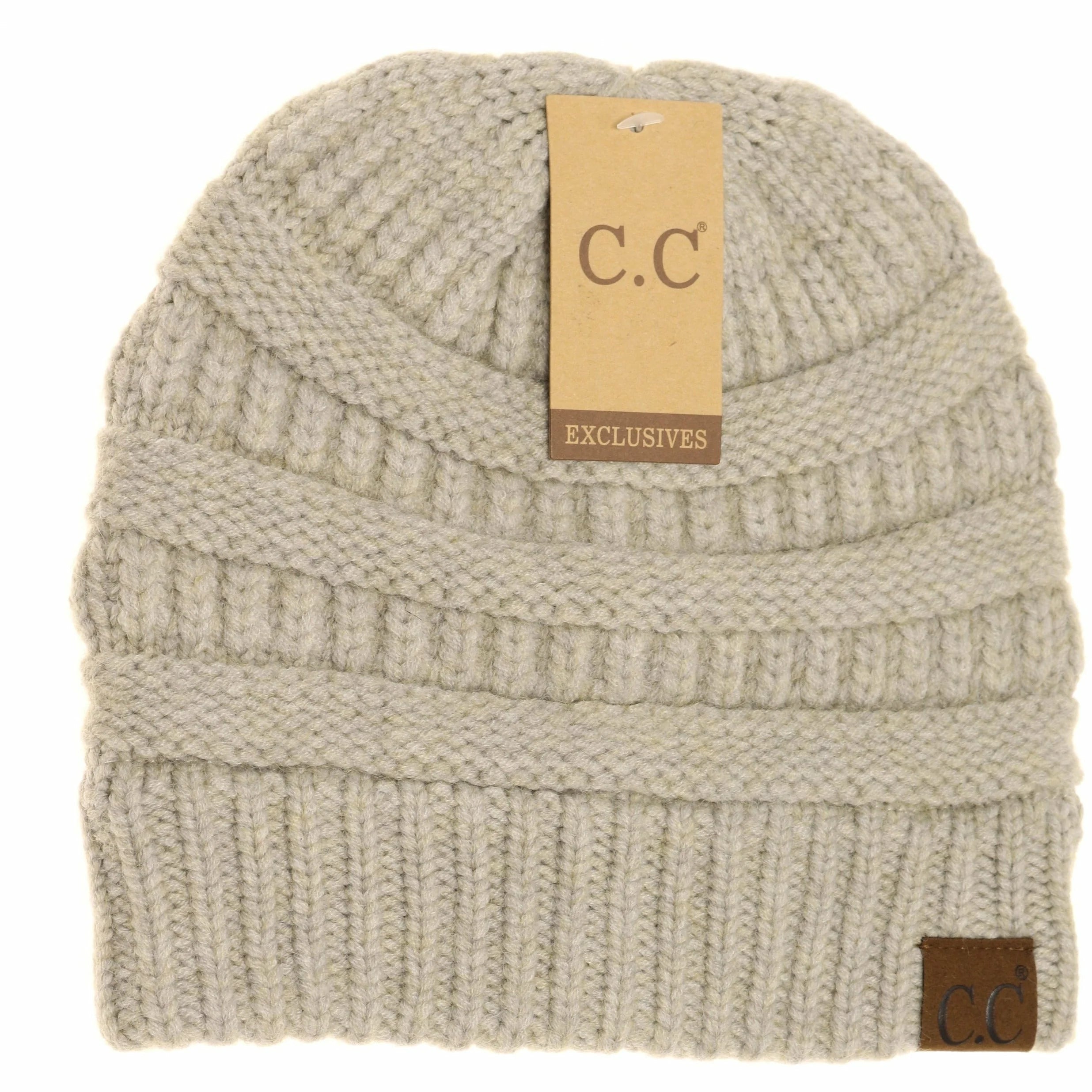 Mixed Soft Yarn CC Beanie Warm Grey Mix Warm Grey Mix  beanie CC Brand Beanies- Tilden Co.