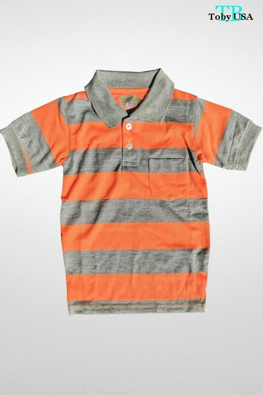 Youth Orange Polo    Collared Shirt KJ's Dresses and Ties- Tilden Co.