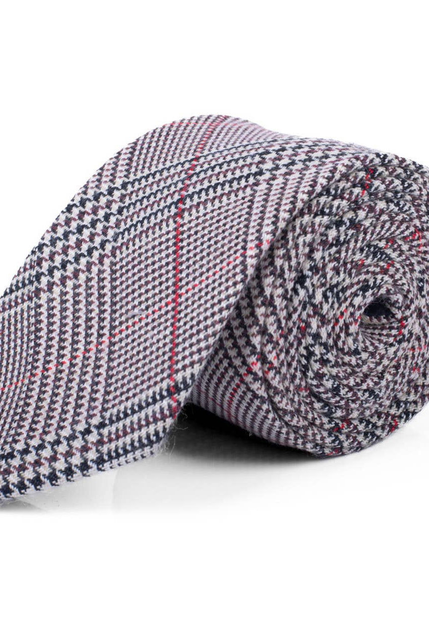 Men's 100% Cotton Checkered Ties 20     Selini New York- Tilden Co.