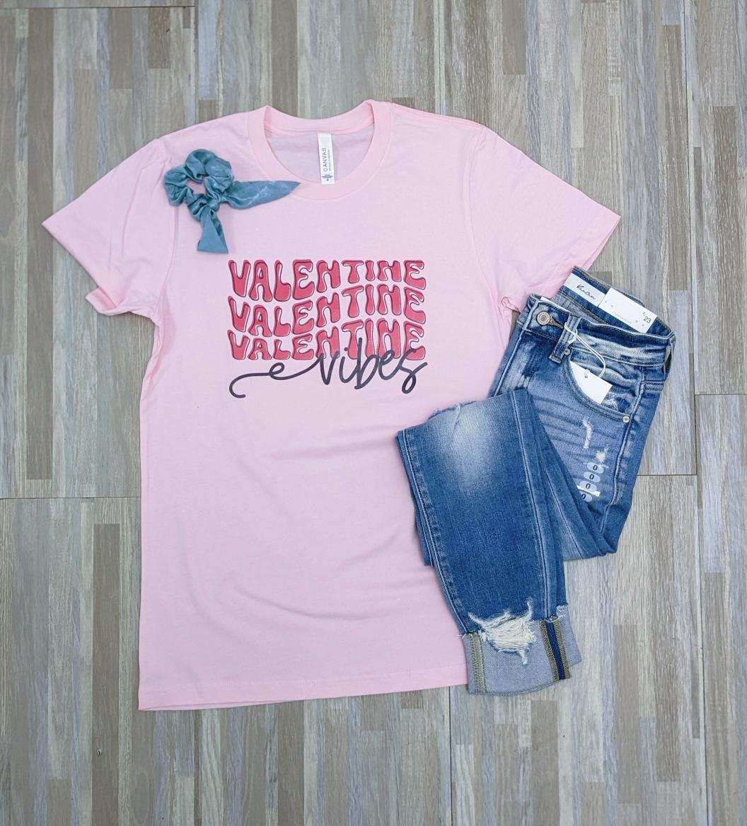 Valentine Vibes Graphic Tee- Final Sale Graphic T-Shirt Daydreamer Creations- Tilden Co.