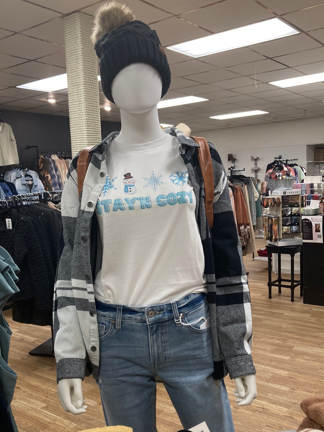 Stay’n Cozy Long Sleeve Tee Graphic T-Shirt Daydreamer Creations- Tilden Co.