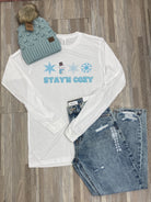Stay’n Cozy Long Sleeve Tee Graphic T-Shirt Daydreamer Creations- Tilden Co.