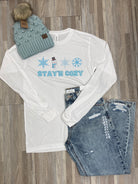 Stay’n Cozy Long Sleeve Tee Graphic T-Shirt Daydreamer Creations- Tilden Co.