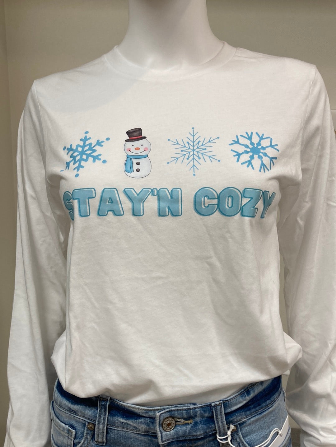 Stay’n Cozy Long Sleeve Tee Graphic T-Shirt Daydreamer Creations- Tilden Co.