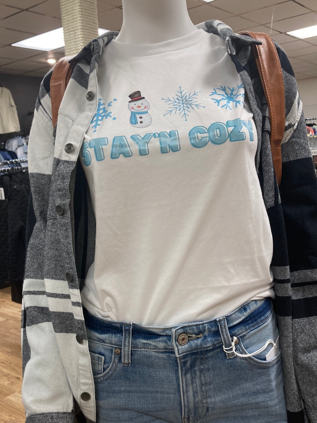 Stay’n Cozy Long Sleeve Tee Graphic T-Shirt Daydreamer Creations- Tilden Co.