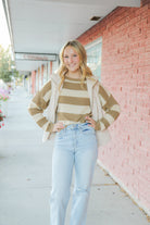 Striped Loose Fit Sweater    Sweater La Miel- Tilden Co.