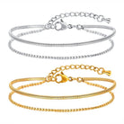 18K STAINLESS STEEL LAYERED BRACELET JOSSLYN by wall to wall- Tilden Co.