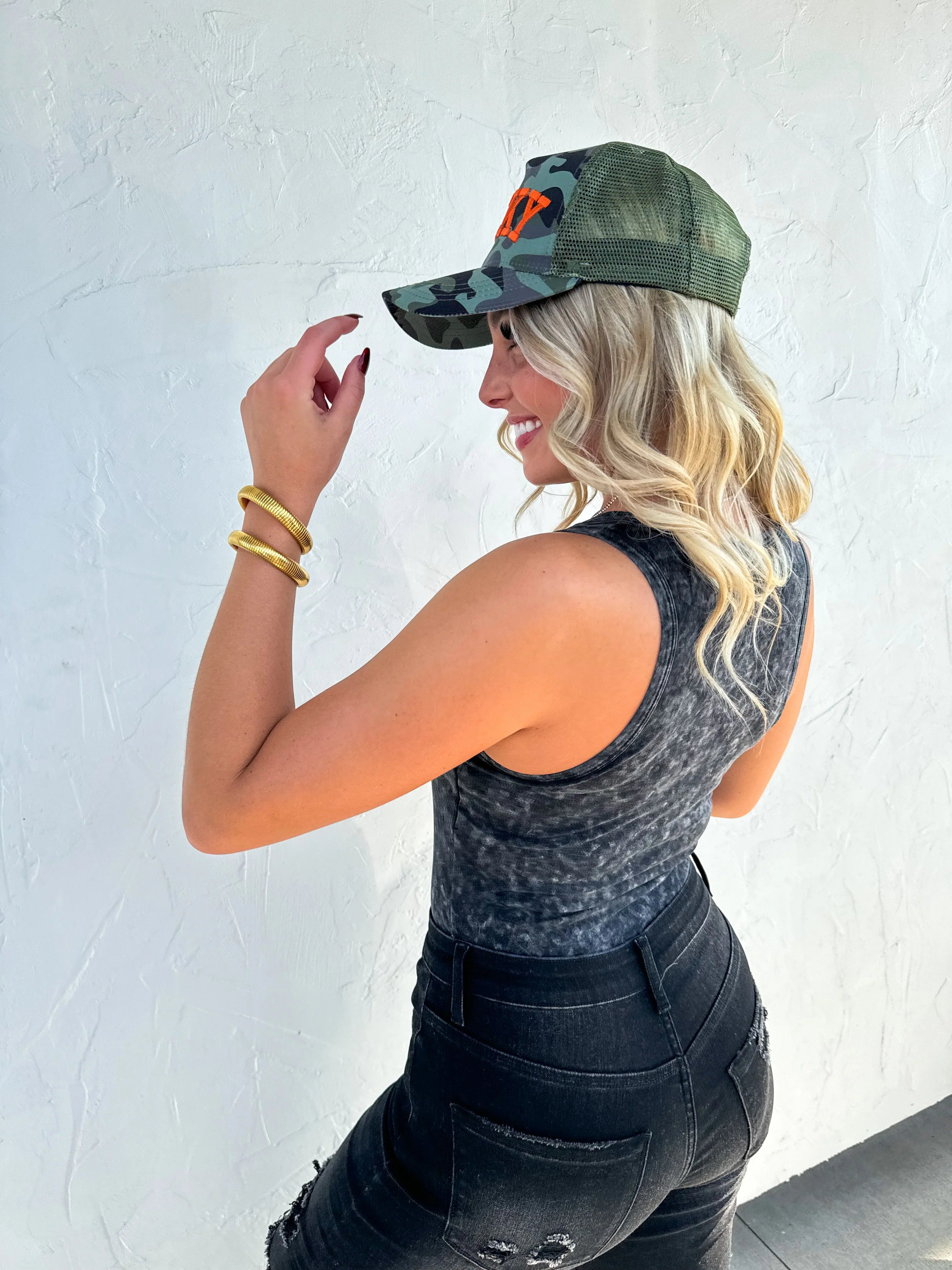 PREORDER: Lucky Camo Trucker Hat    Womens Ave Shops- Tilden Co.