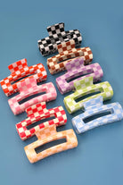 Checkered Resin Hair Claw Clip| 40H664 JOSSLYN by wall to wall- Tilden Co.