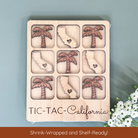 Farmer Gift - Tic-Tac-Toe Farm Game - Customizable: Cow + Tractor / FINISHED - Smooth Clear Coat     Birch House Living- Tilden Co.