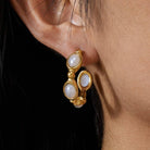 Pearl Bubble Hoop Earrings | 40E462 JOSSLYN by wall to wall- Tilden Co.