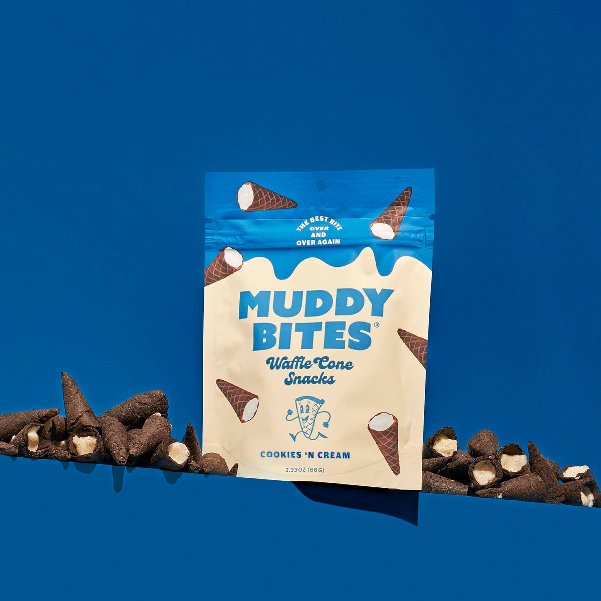 Cookies 'N Cream Waffle Cones Snacks Muddy Bites- Tilden Co.