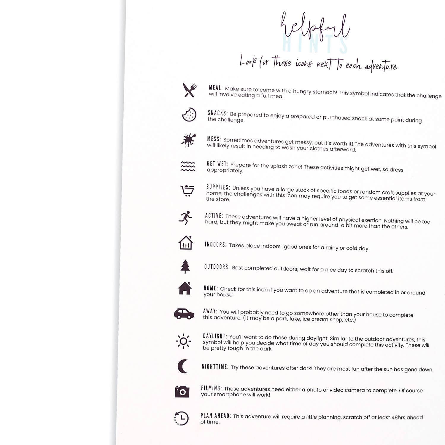 The Adventure Challenge Scratch-off Family Edition book The Adventure Challenge- Tilden Co.