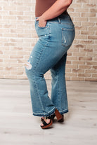 Isla Mid Rise Distressed Released Hem Bootcut Jeans    Womens Ave Shops- Tilden Co.