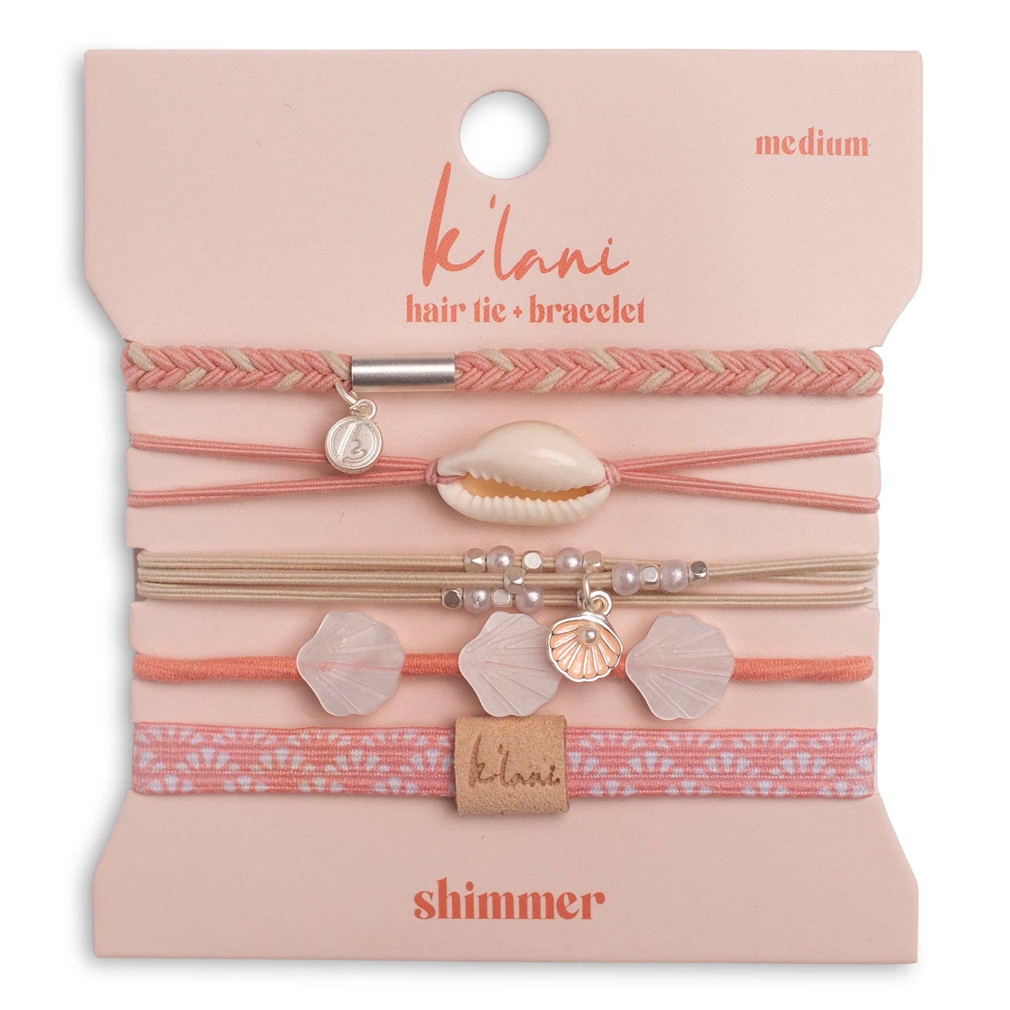 Shimmer Hair Tie Bracelets hair ties K'Lani hair tie bracelets- Tilden Co.