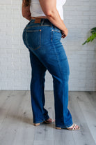 Campbell High Rise Center Seam Detail Straight Jeans    Womens Ave Shops- Tilden Co.