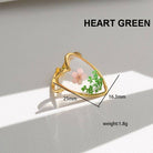 18K Stainless Steel Pressed Flower Ring | 40R104 JOSSLYN by wall to wall- Tilden Co.