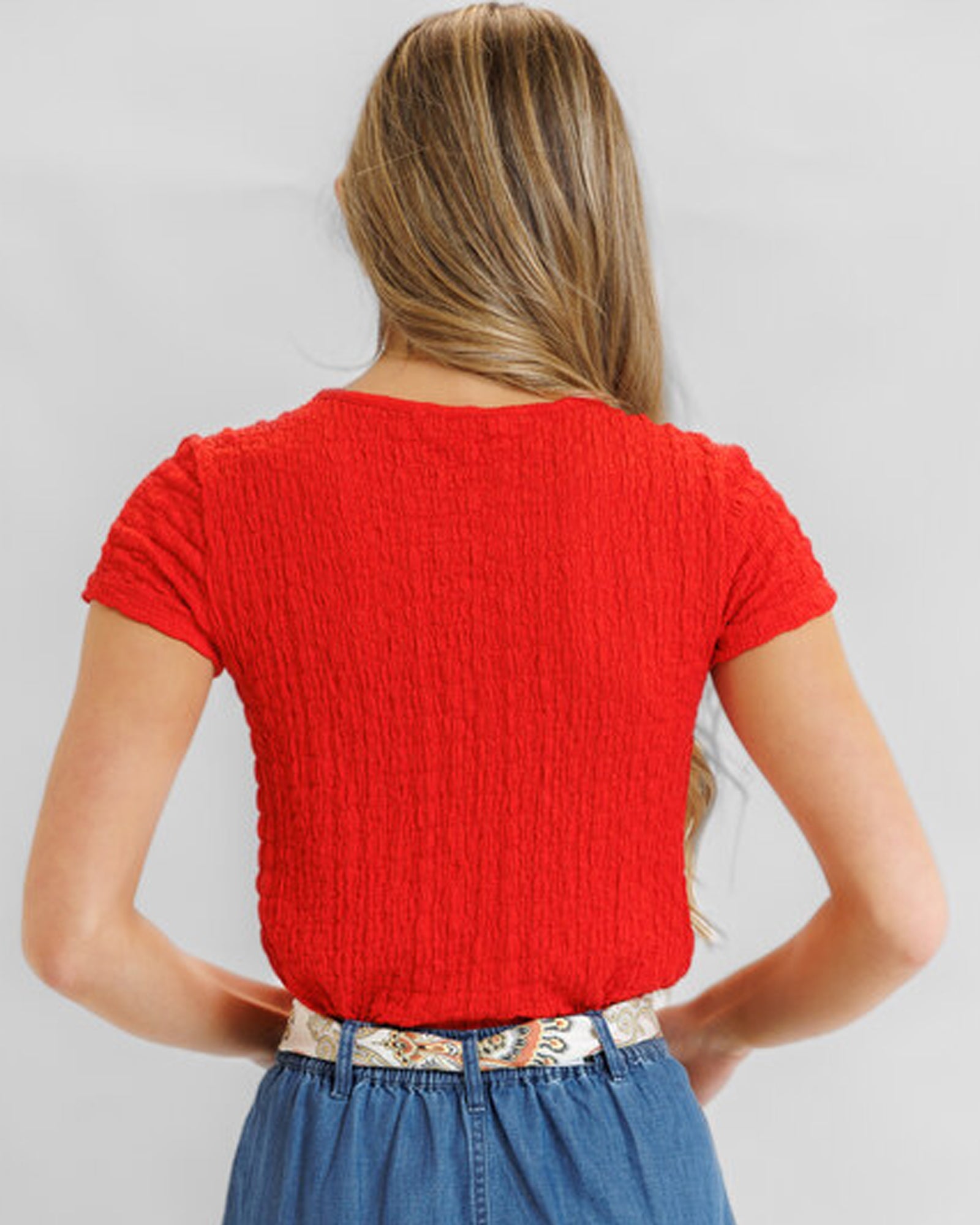 Popcorn Smocked Top Tops Downeast- Tilden Co.