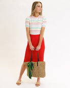 Popcorn Smocked Skirt Skirts Downeast- Tilden Co.
