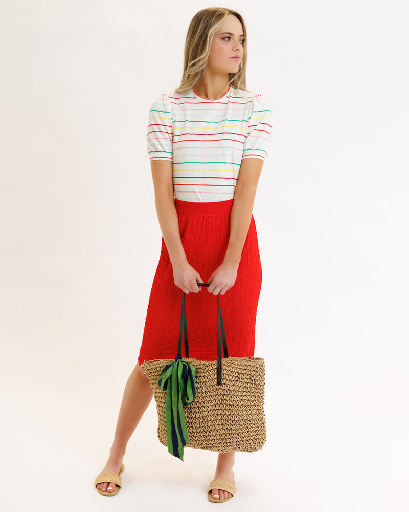 Popcorn Smocked Skirt Skirts Downeast- Tilden Co.