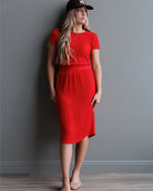 Popcorn Smocked Skirt Skirts Downeast- Tilden Co.