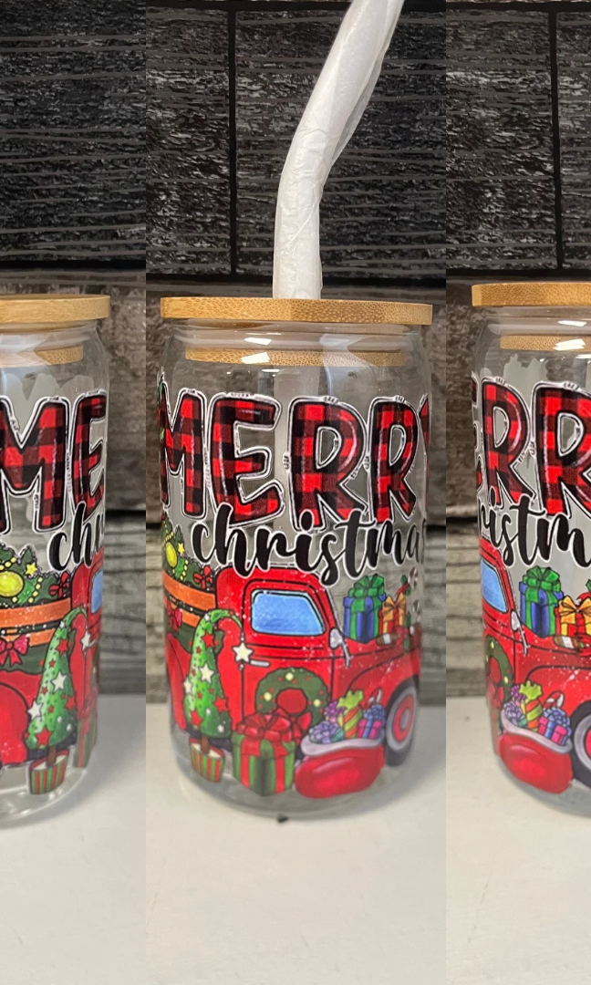 Christmas Cup Merry Plaid Christmas Truck Merry Plaid Christmas Truck   Daydreamer Creations- Tilden Co.