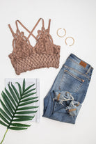 Live In Lace Bralette in Mauve    Womens Ave Shops- Tilden Co.