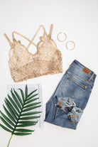 Live In Lace Bralette in Taupe    Tops Ave Shops- Tilden Co.