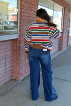 Retro Oversized Stripe Pullover Sweater Sewn and Seen- Tilden Co.
