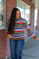 Retro Oversized Stripe Pullover Sweater Sewn and Seen- Tilden Co.