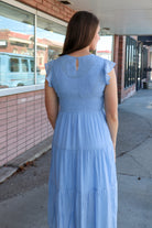Smocked Tiered Midi Dress Midi Dress Blu Pepper- Tilden Co.