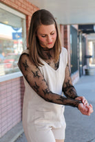 Floral Lace Layering Top Black / Small Black Small Layering Top Sewn and Seen- Tilden Co.