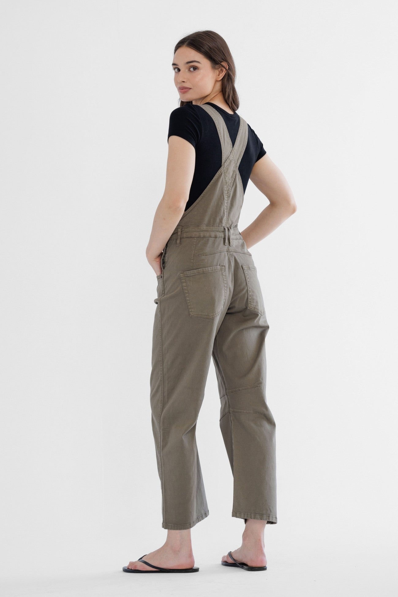 Super High Ankle Wide Leg Overalls Jumpsuits & Rompers Mica Denim- Tilden Co.