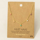 Crystal Stud Drop Necklace Necklace Fame Accessories- Tilden Co.