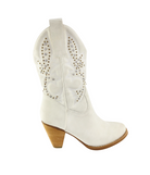 Houston Western Boots in White 110 Fashion Boots Naughty Monkey- Tilden Co.