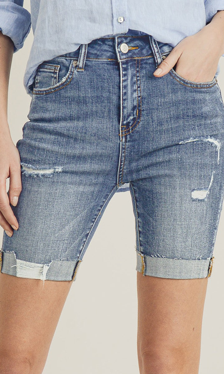 Mid Length Denim Shorts    Shorts Risen Jeans- Tilden Co.