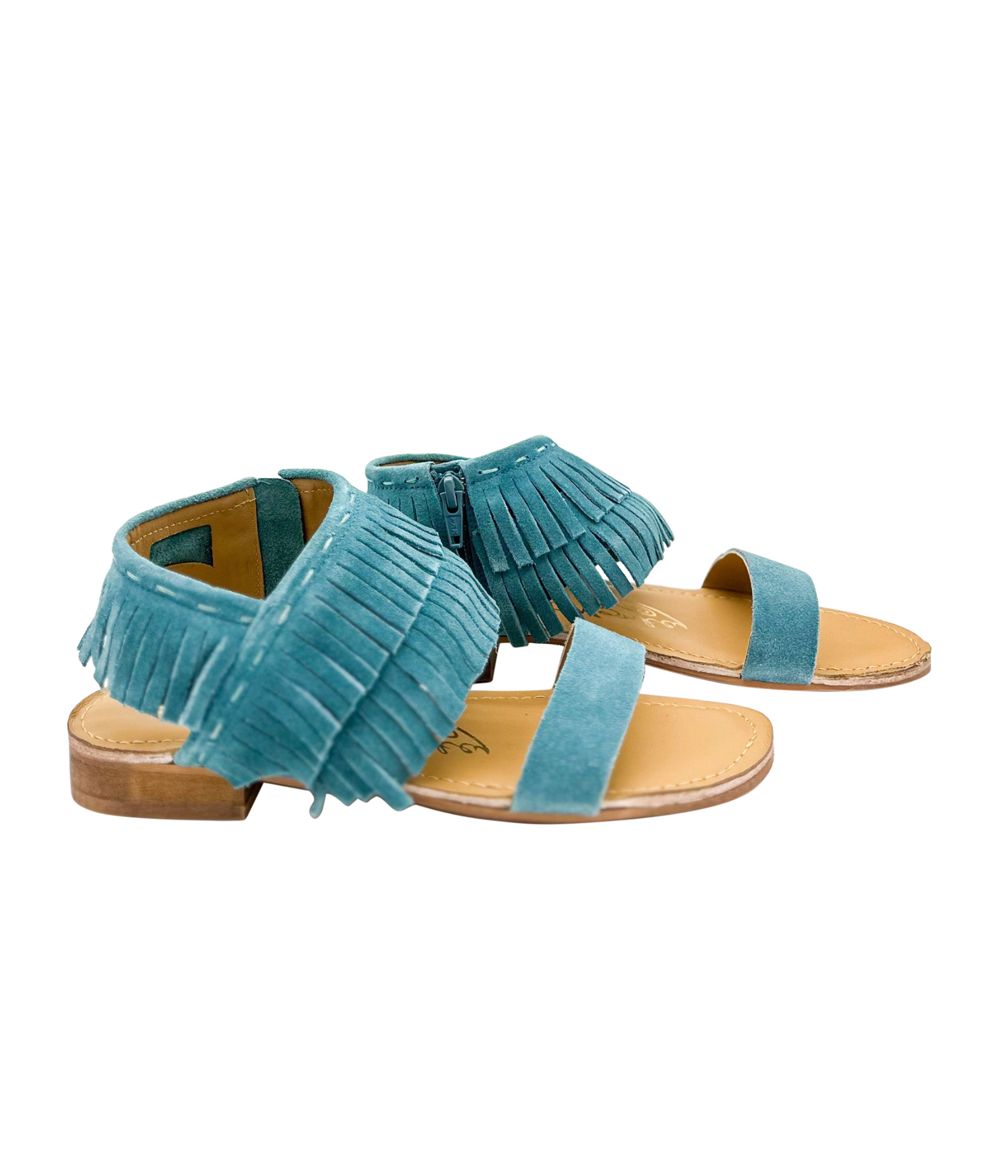 Fringe Star Sandal in Teal    Shoes Ave Shops- Tilden Co.