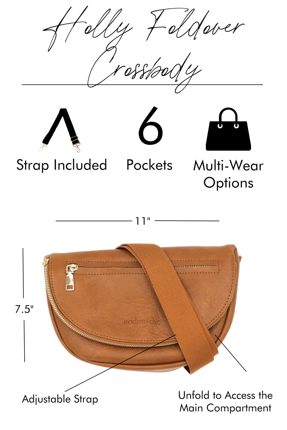 Holly Foldover Crossbody Womens Ave Shops- Tilden Co.