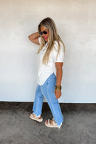 PREORDER: Joey Washed Cotton Boyfriend Tee Womens Ave Shops- Tilden Co.