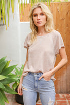 Short Sleeve Raglan Knit Top    Long Sleeve Shirts and Tops Hem and Thread- Tilden Co.