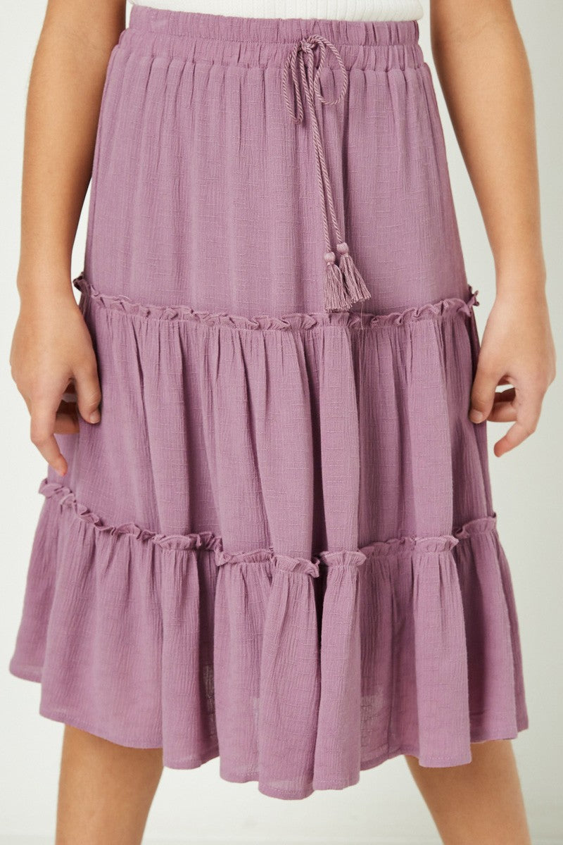 Girls Tasseled Midi Skirt Skirts Hayden LA- Tilden Co.