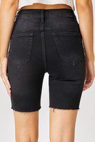 High Rise Mid Thigh Shorts Bermuda Shorts Risen Jeans- Tilden Co.