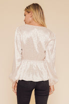 Leopard Satin Peplum Blouse Tilden Co. LLC- Tilden Co.